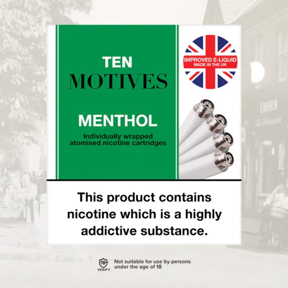 Ten Motives Menthol Cartomiser Refills | Full Box (10 Packs)