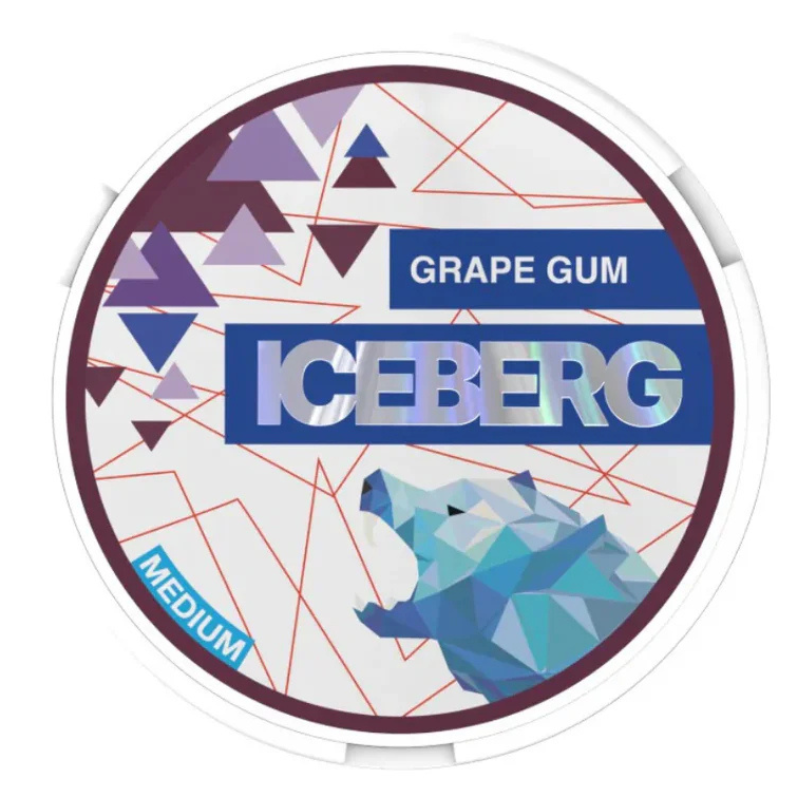 Grape Gum Iceberg Medium Nicotine Pouches 20mg - 20 Pouches